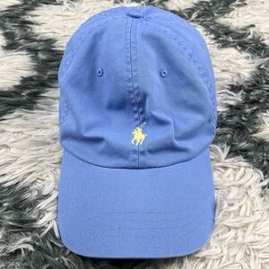 Polo Ralph Lauren Classic Cotton Chino Sports Cap Baby Blue Yellow One Size